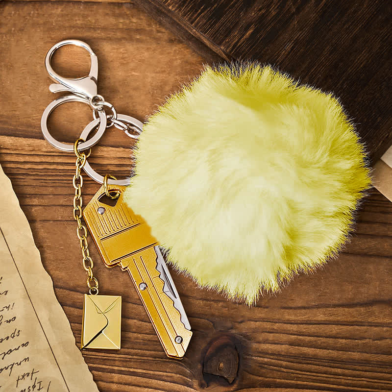 Couteau de poche en forme de clé, porte-clés enveloppe personnalisable - Or - image 5