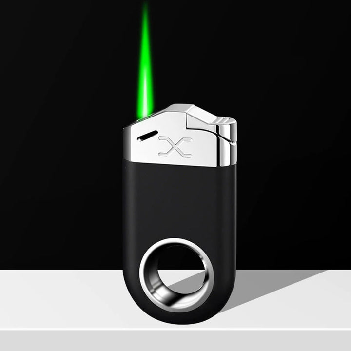 Anneau de décompression Briquet coupe-vent à flamme verte - Noir - image 5