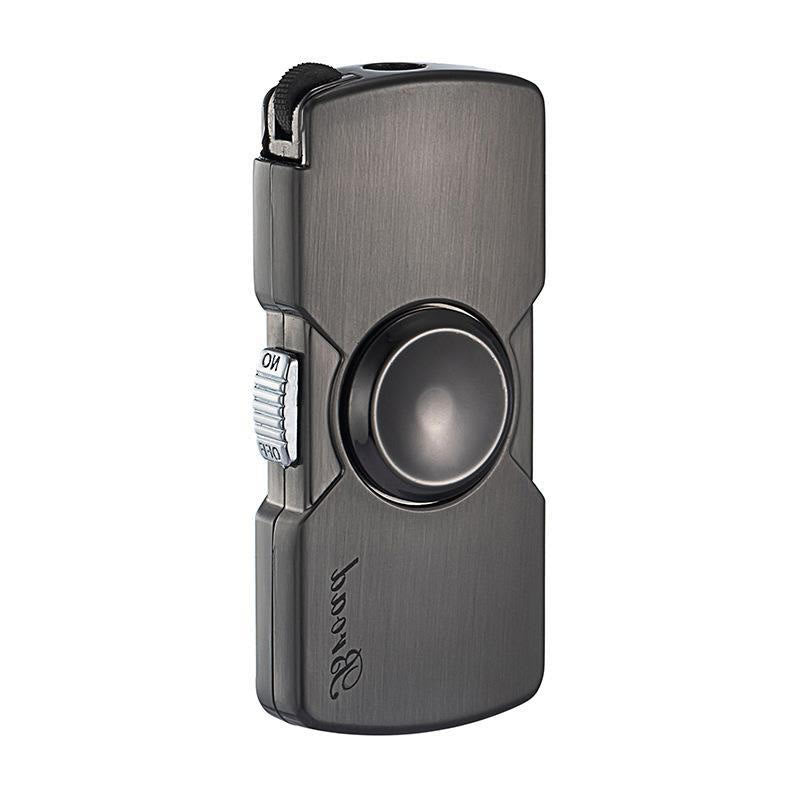 Briquet à flamme bleue droite coupe-vent, style gyroscopique, pour le bout des doigts - Noir - image 6