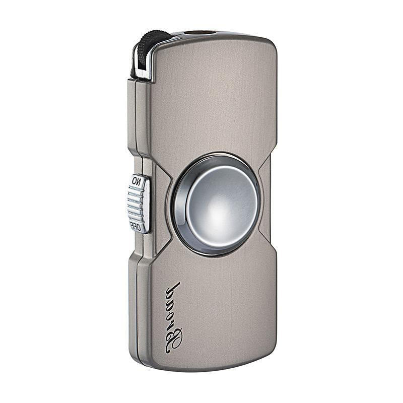 Briquet à flamme bleue droite coupe-vent, style gyroscopique, pour le bout des doigts - Argent - image 5