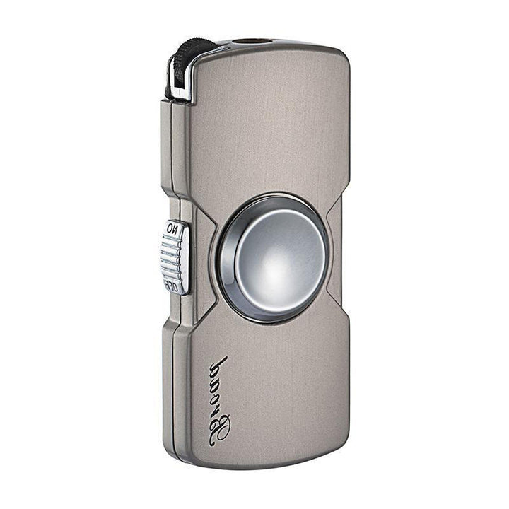 Briquet à flamme bleue droite coupe-vent, style gyroscopique, pour le bout des doigts - Argent - image 5