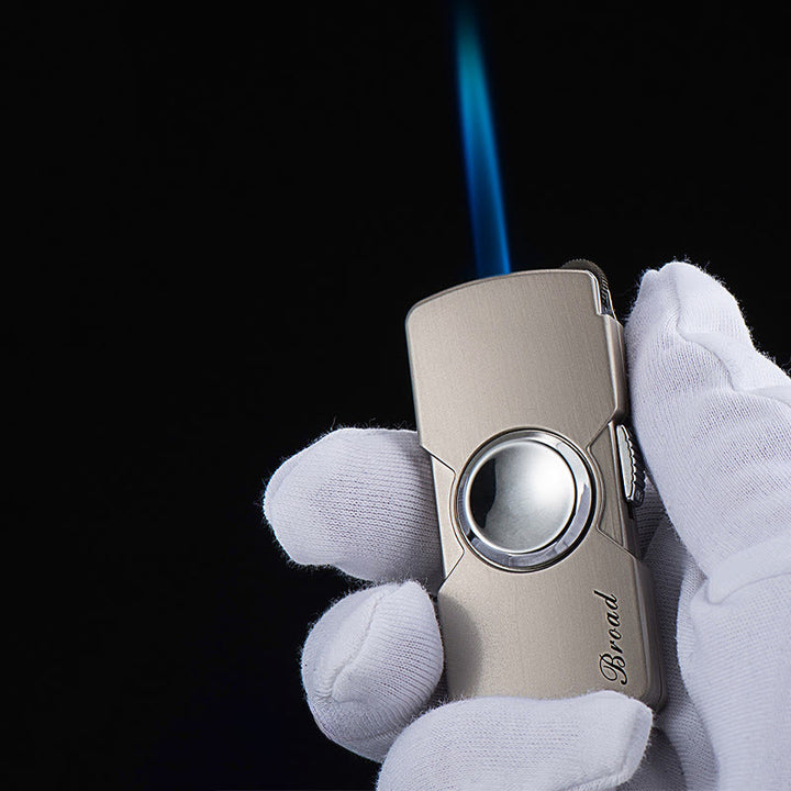 Briquet à flamme bleue droite coupe-vent, style gyroscopique, pour le bout des doigts - image 1