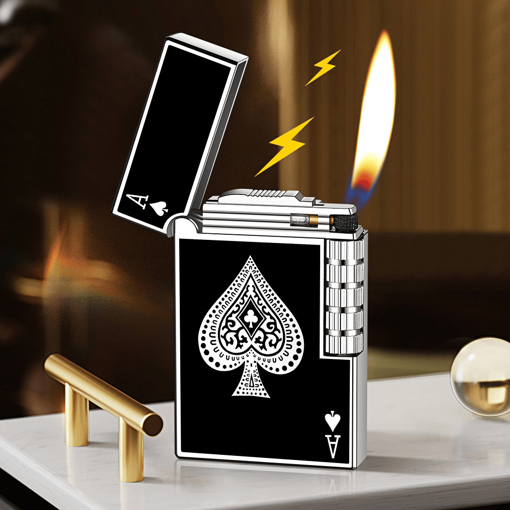 Briquet à butane Metal Creative Poker Spades - image 1