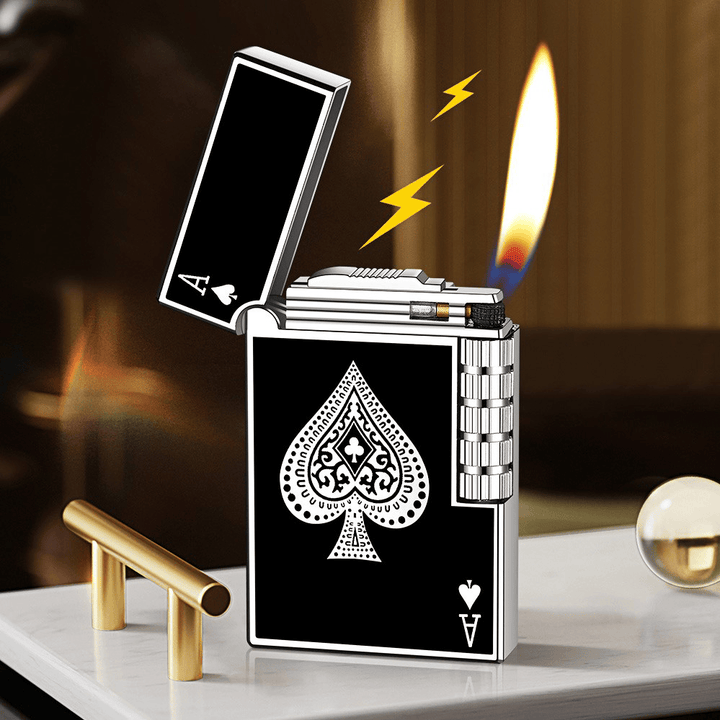 Briquet à butane Metal Creative Poker Spades - image 1