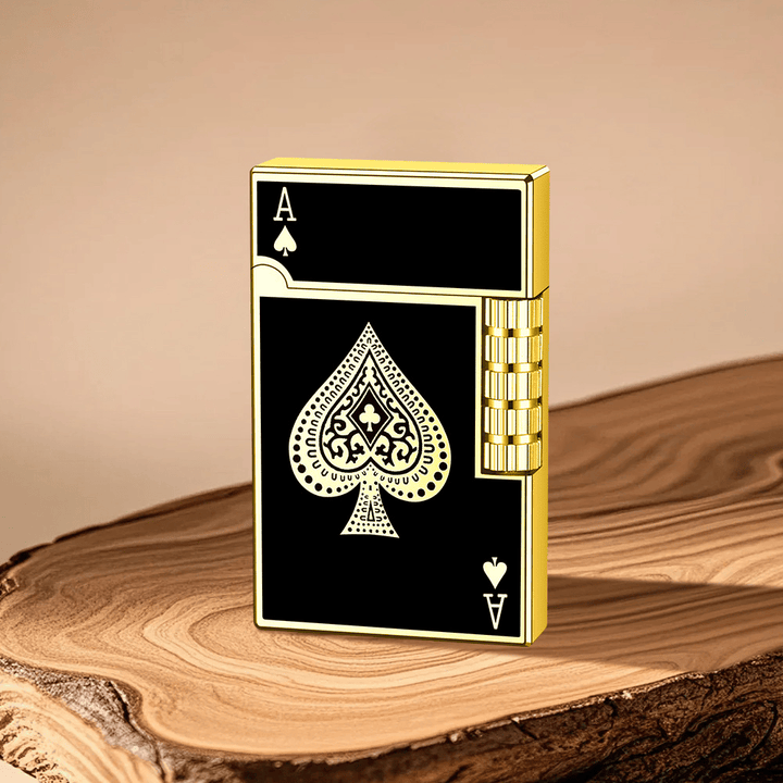 Briquet à butane Metal Creative Poker Spades - Doré - image 2