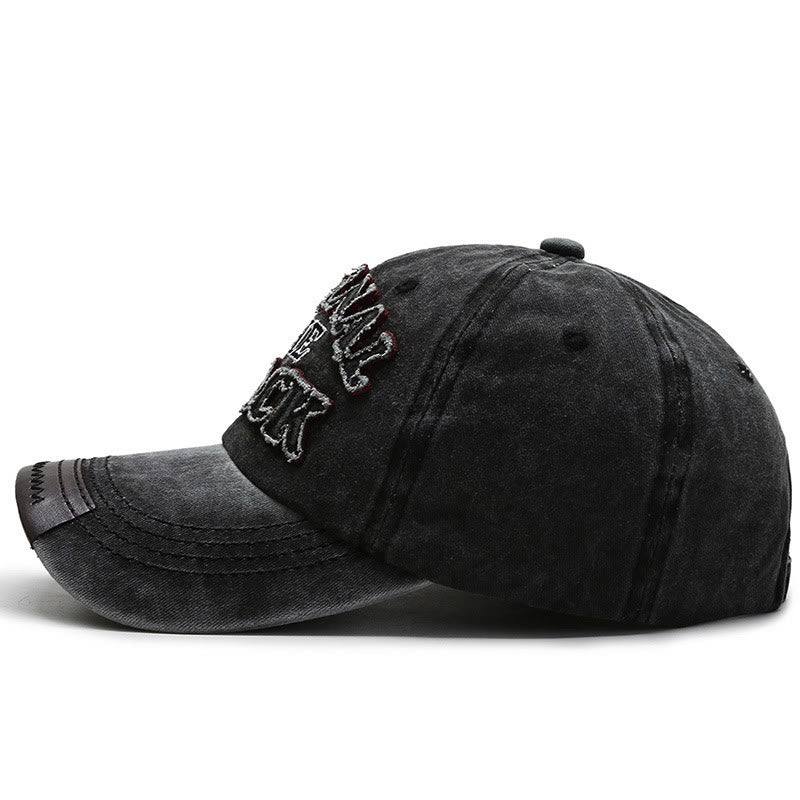 Casquette de baseball originale noire rétro à lettres contrastées brodées - image 1