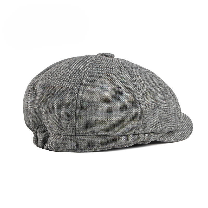 Béret d'été uni style rétro britannique - image 1