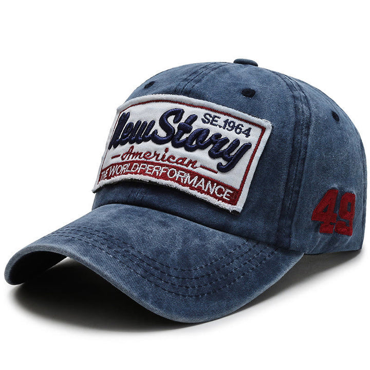 Casquette de baseball en coton lavé brodée New Story Patch - Bleu - Réglable (22''-23 5/8") - image 7