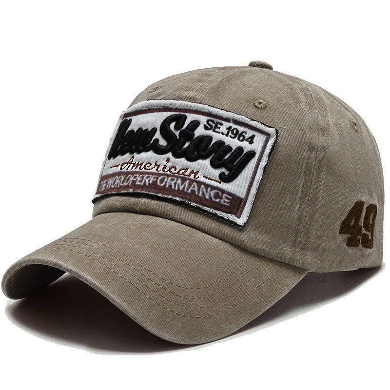 Casquette de baseball en coton lavé brodée New Story Patch - Kaki - Réglable (22''-23 5/8") - image 6