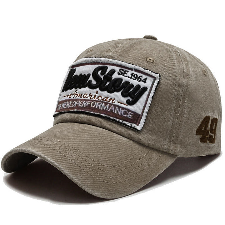 Casquette de baseball en coton lavé brodée New Story Patch - Kaki - Réglable (22''-23 5/8") - image 6