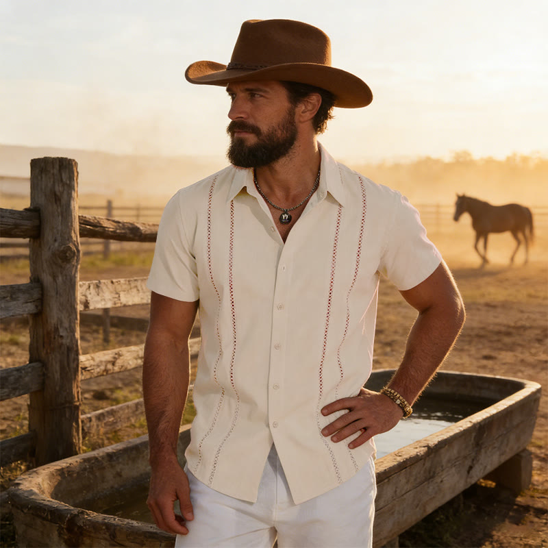Chemise d'été décontractée pour homme à manches courtes imprimée en 3D - Abricot - 6XL - image 13