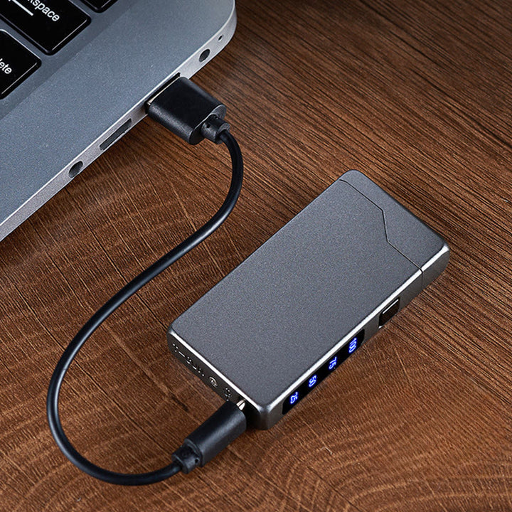 Briquet de charge à double arc métallique avec affichage LED et indicateur de puissance - image 3