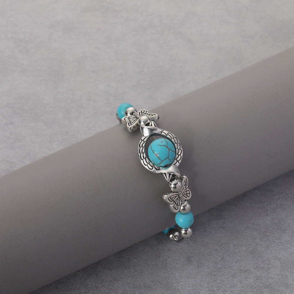 Bracelet papillon turquoise style bohème western - image 1