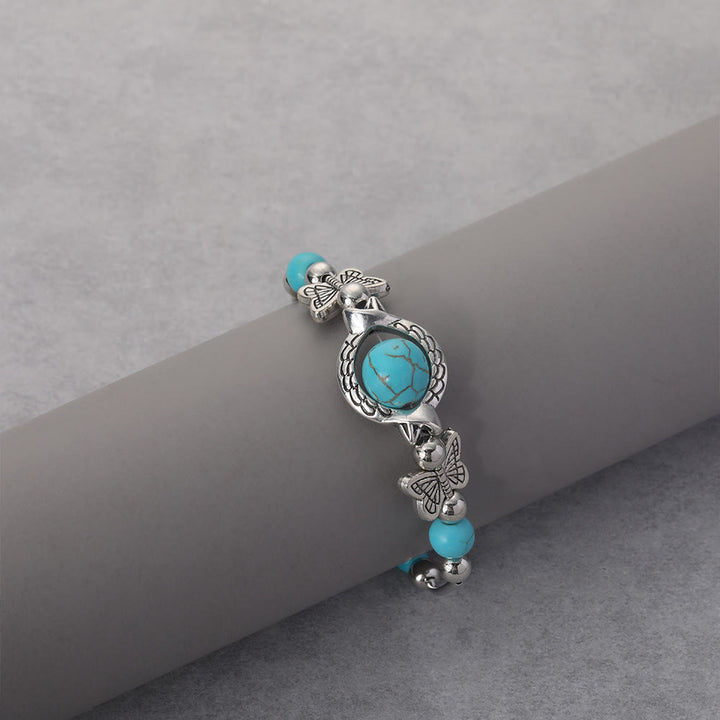 Bracelet papillon turquoise style bohème western - image 1