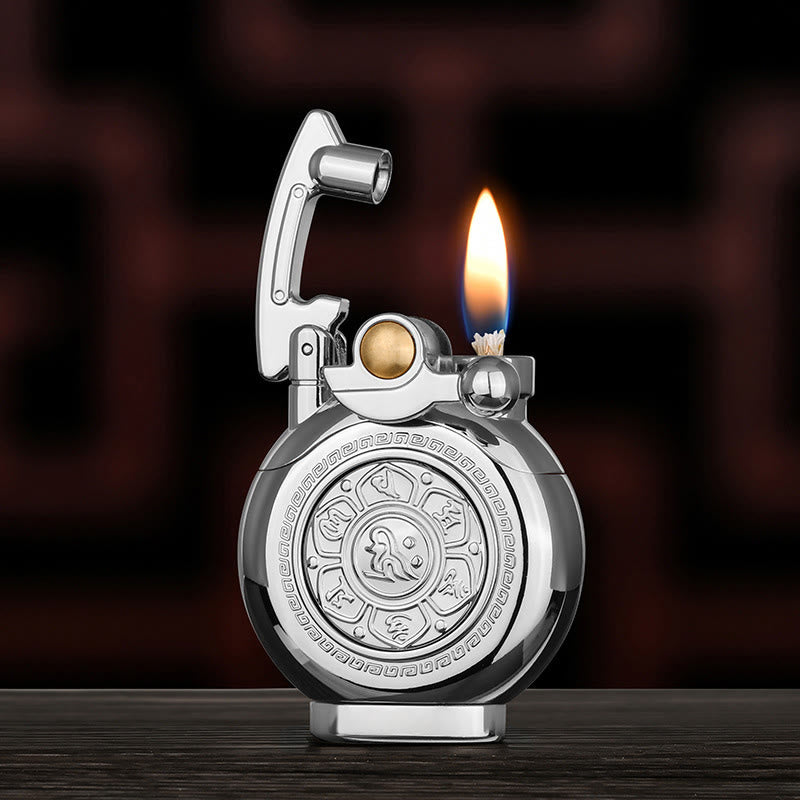 Briquet à pétrole à allumage par bascule à six caractères Mantra - Argent - image 5