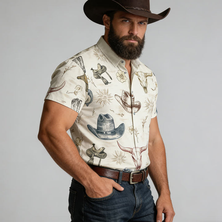 Chemise pour homme à imprimé western, ranch et Far West - image 3