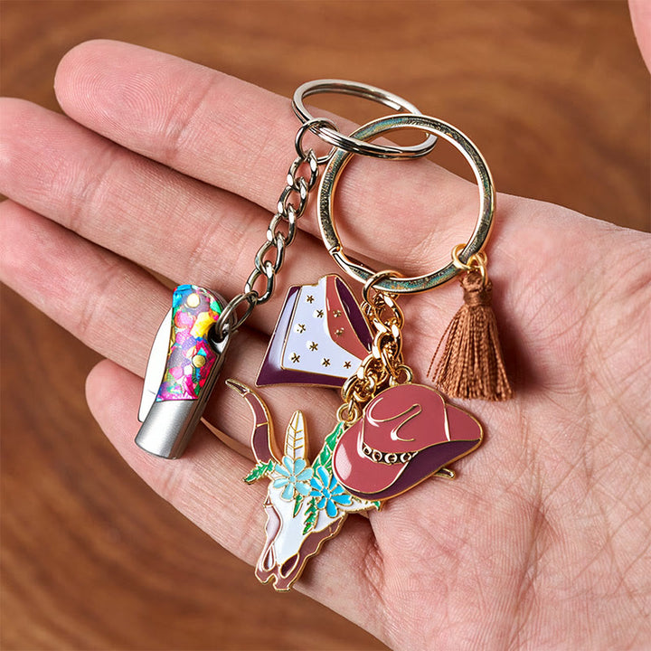 Porte-clés couteau pliant pendentif Western Flower Bullhead à plusieurs éléments - image 3