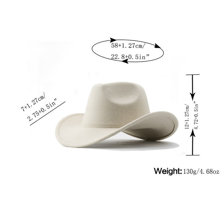 Chapeau de cowboy uni style western pour adultes et enfants - image 2