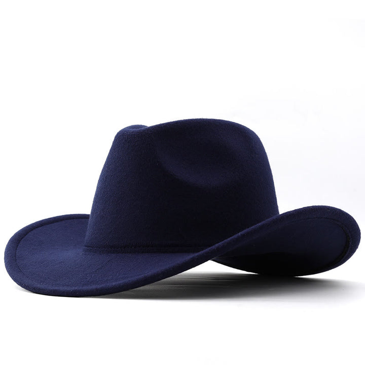 Chapeau de cowboy uni style western pour adultes et enfants - Adulte - Bleu marine - L(23 5/8") - image 7