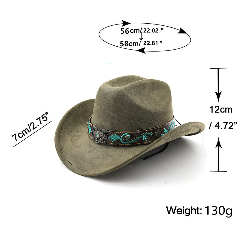Chapeau de cowboy western vintage à large bord pour l'été - image 1