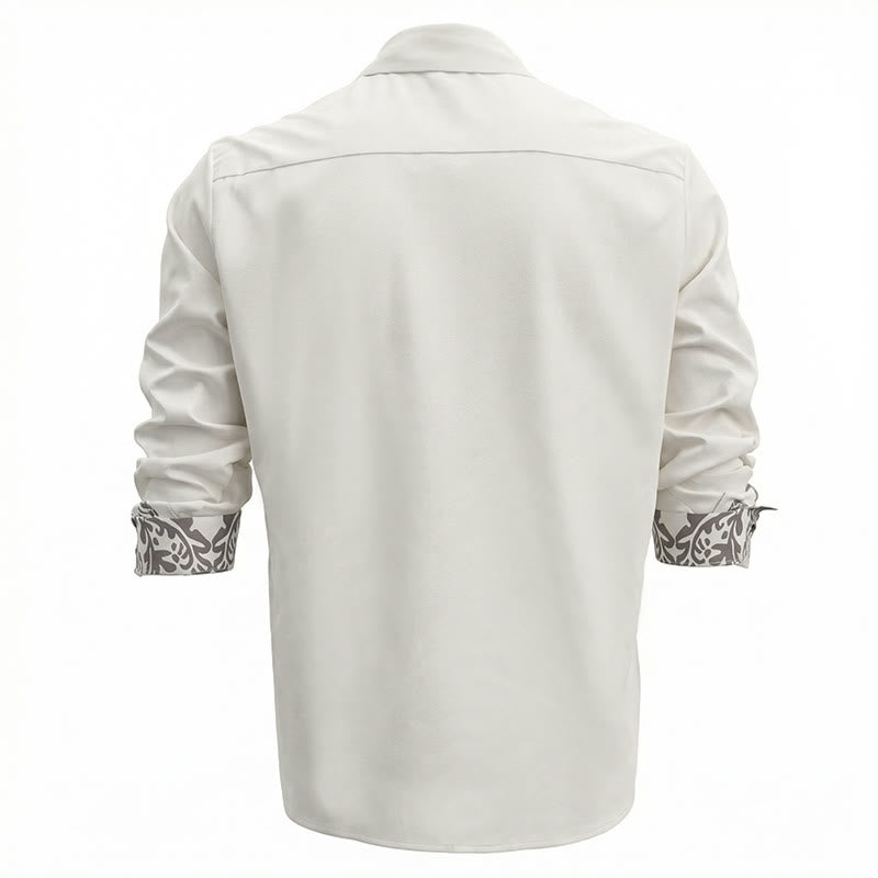 Chemise de cowboy blanche à imprimé floral rétro western - image 3