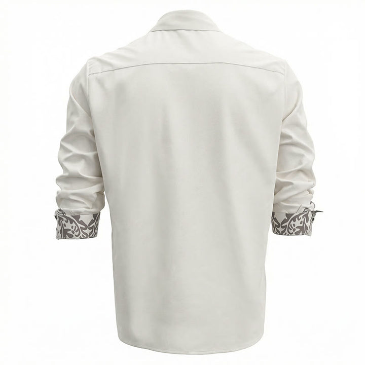 Chemise de cowboy blanche à imprimé floral rétro western - image 3