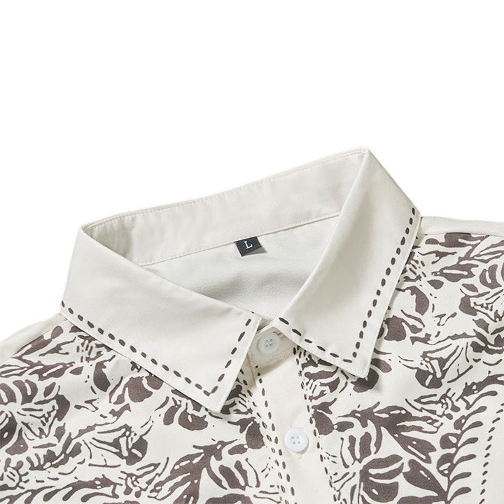 Chemise de cowboy blanche à imprimé floral rétro western - image 6