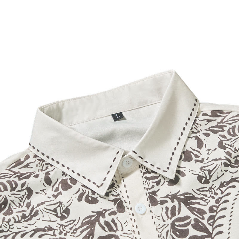 Chemise de cowboy blanche à imprimé floral rétro western - image 6
