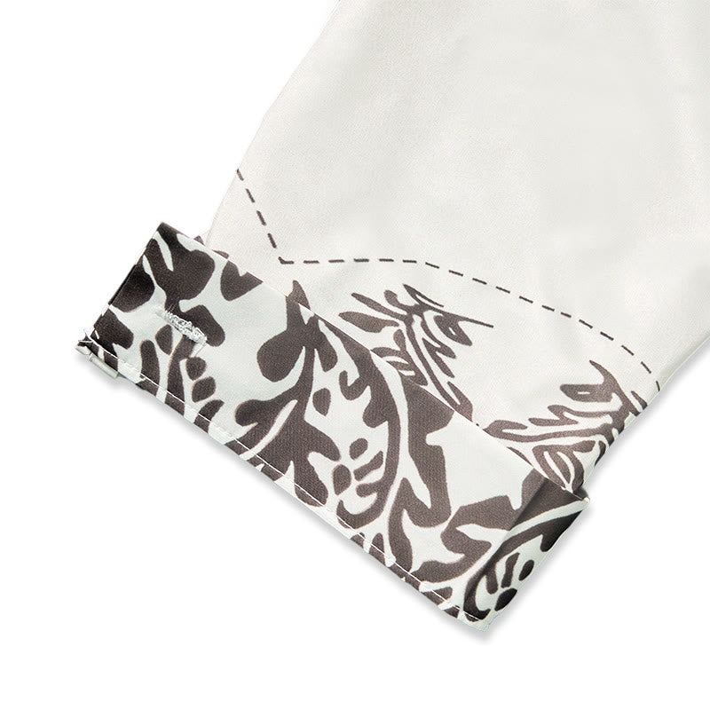 Chemise de cowboy blanche à imprimé floral rétro western - image 7