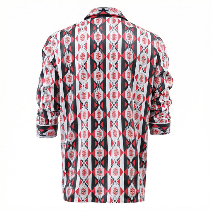 Chemise western imprimée géométrique navajo pour homme - image 3