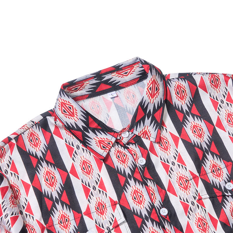 Chemise western imprimée géométrique navajo pour homme - image 6