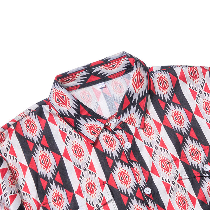 Chemise western imprimée géométrique navajo pour homme - image 6