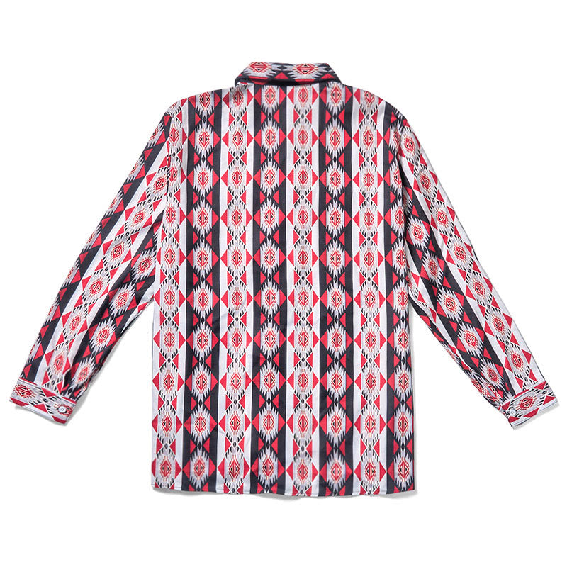 Chemise western imprimée géométrique navajo pour homme - image 5