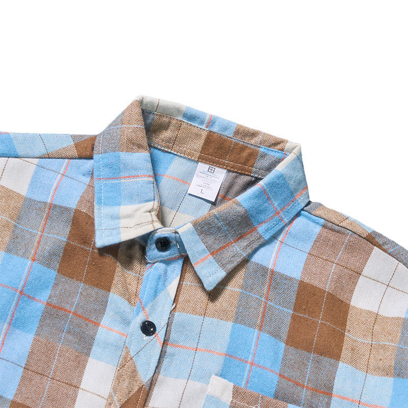 Chemise western rétro à carreaux pour homme, manches longues - image 12