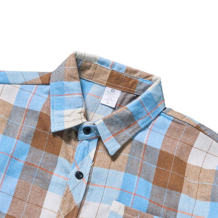 Chemise western rétro à carreaux pour homme, manches longues - image 12