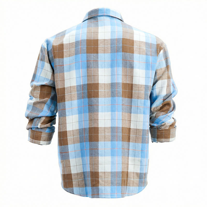 Chemise western rétro à carreaux pour homme, manches longues - image 2
