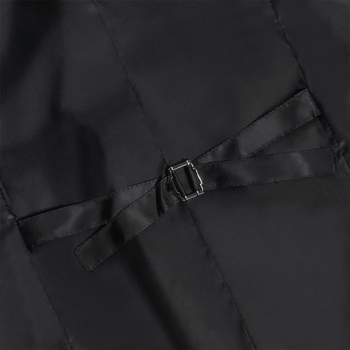 Gilet élégant pour homme, motif cachemire estampé à chaud, col en V et nœud papillon - image 9