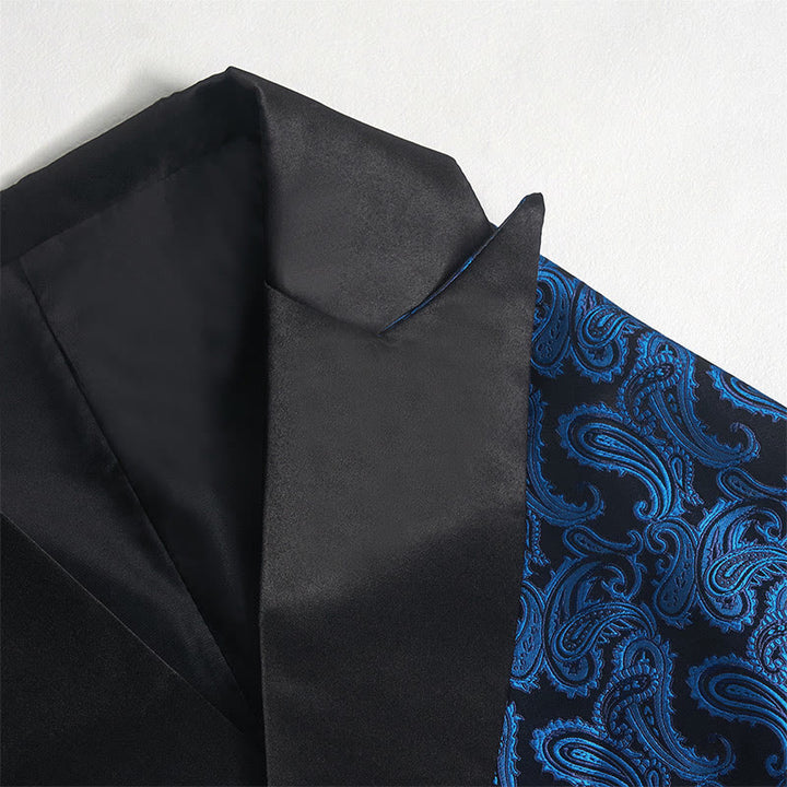 Gilet croisé rétro en jacquard à motif cachemire pour homme - image 9