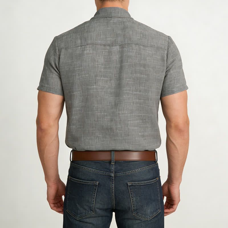 Chemise décontractée de style western pour homme avec poches poitrine - image 3