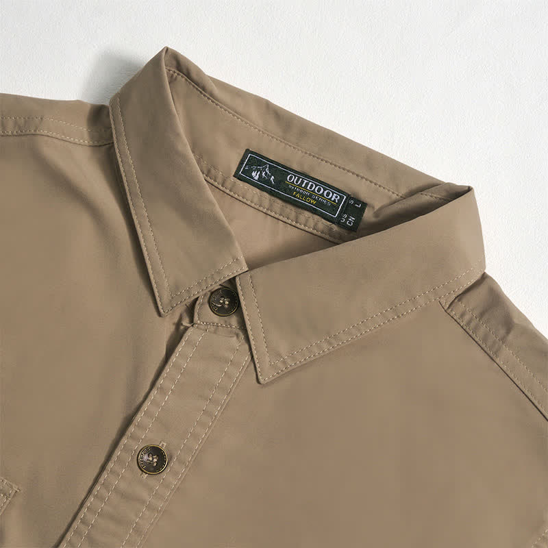 Chemise de travail d'été pour homme, style cowboy, avec poches poitrine - image 8