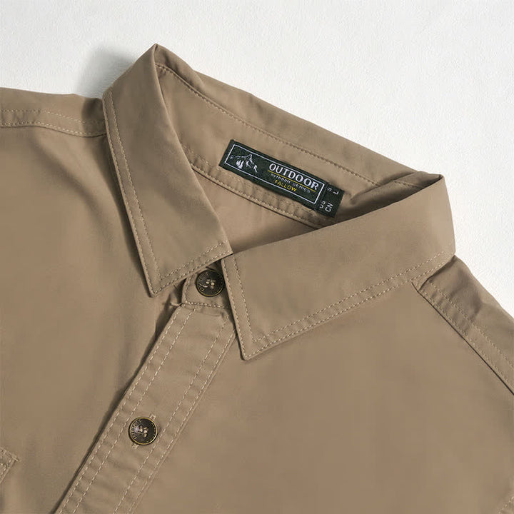 Chemise de travail d'été pour homme, style cowboy, avec poches poitrine - image 8