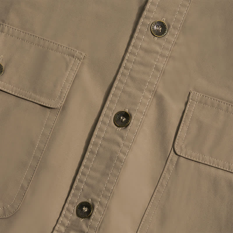 Chemise de travail d'été pour homme, style cowboy, avec poches poitrine - image 10
