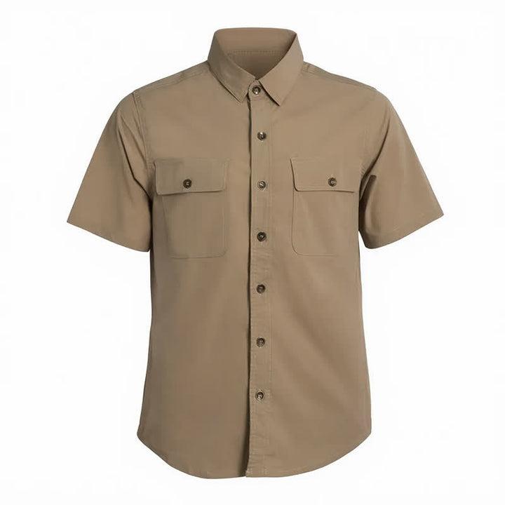 Chemise de travail d'été pour homme, style cowboy, avec poches poitrine - image 6