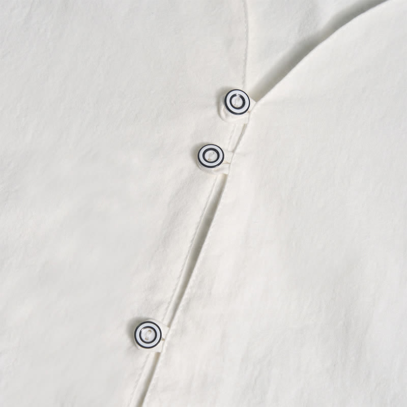 Chemise homme rétro à col Henry, respirante et unie - image 13