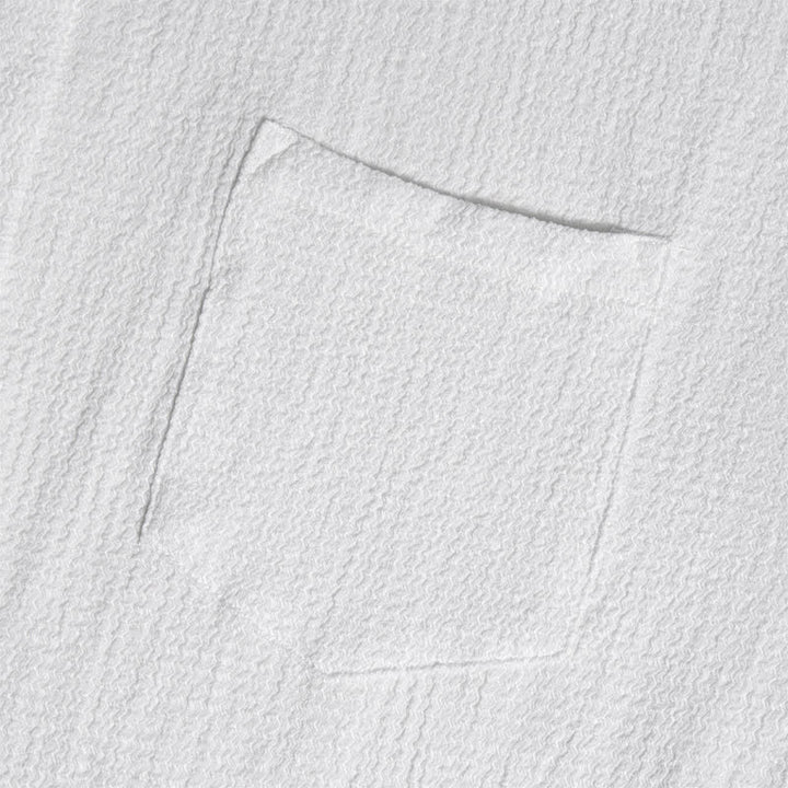 Chemise d'été pour homme, couleur unie, à revers et poche. - image 10