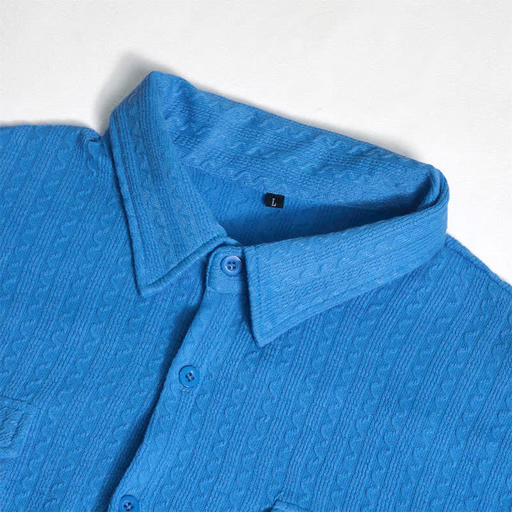 Chemise de travail rétro jacquard style cowboy à manches longues pour homme - image 10