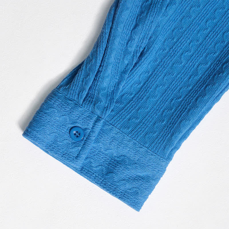 Chemise de travail rétro jacquard style cowboy à manches longues pour homme - image 11