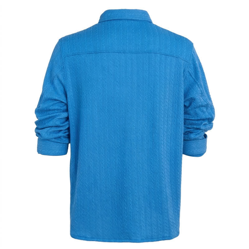 Chemise de travail rétro jacquard style cowboy à manches longues pour homme - image 9