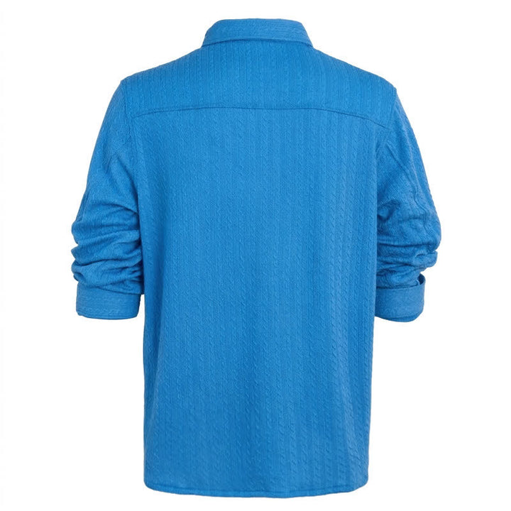 Chemise de travail rétro jacquard style cowboy à manches longues pour homme - image 9