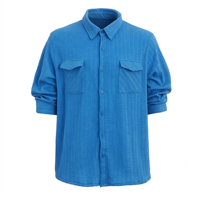 Chemise de travail rétro jacquard style cowboy à manches longues pour homme - image 8